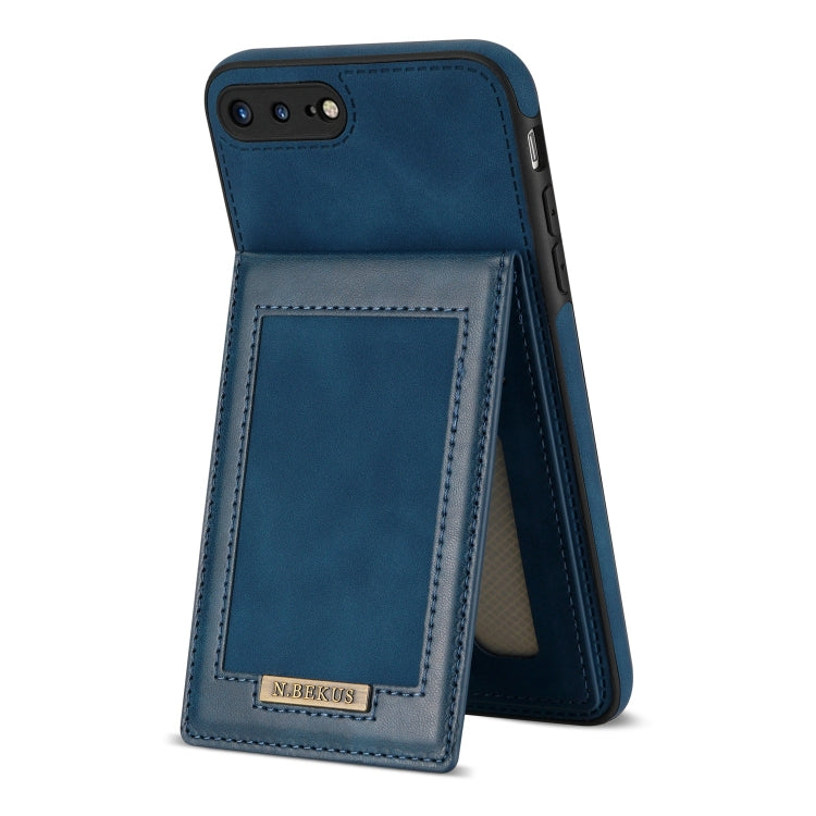 N.BEKUS Vertical Flip Card Slot RFID Phone Case For iPhone 8 Plus / 7 Plus(Blue) - HoMEdemic™ 