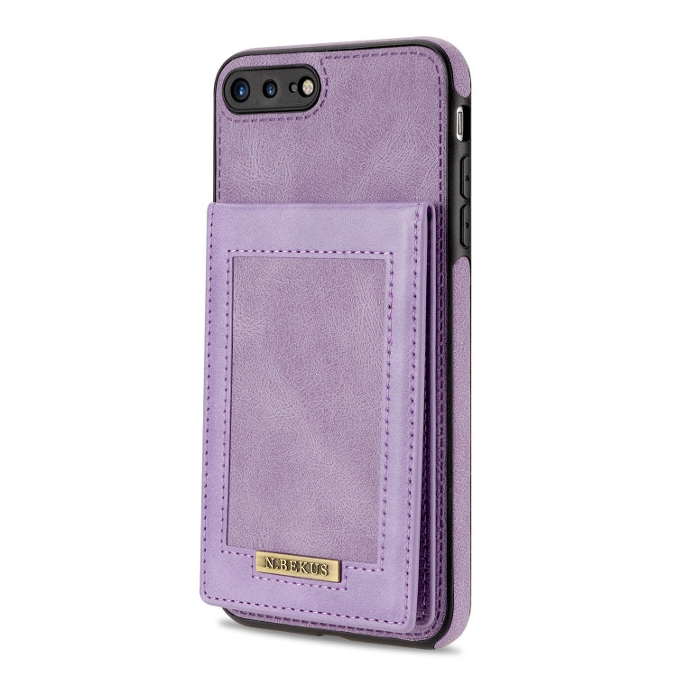 N.BEKUS Vertical Flip Card Slot RFID Phone Case For iPhone 8 Plus / 7 Plus(Purple) - HoMEdemic™ 