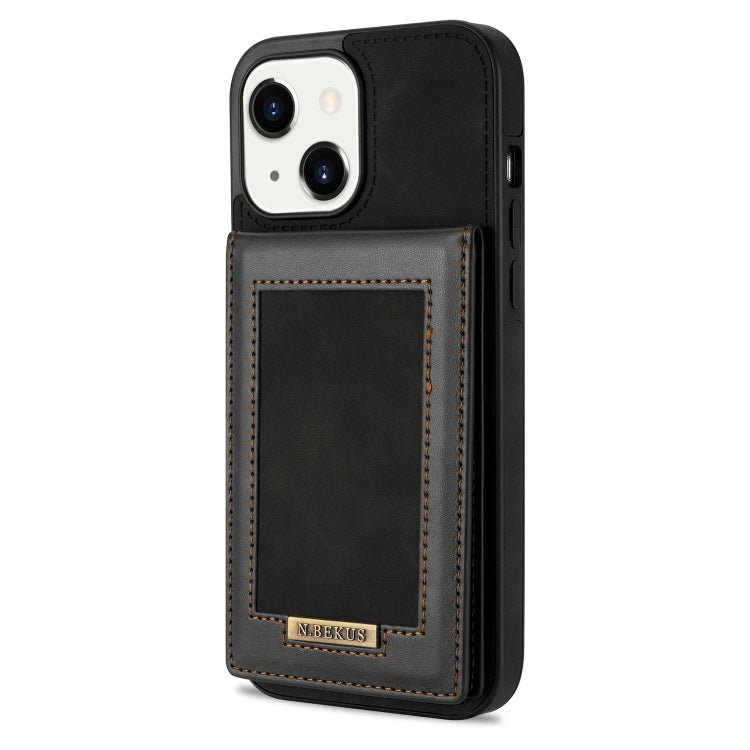 For iPhone 13 mini N.BEKUS Vertical Flip Card Slot RFID Phone Case (Black) - HoMEdemic™ 