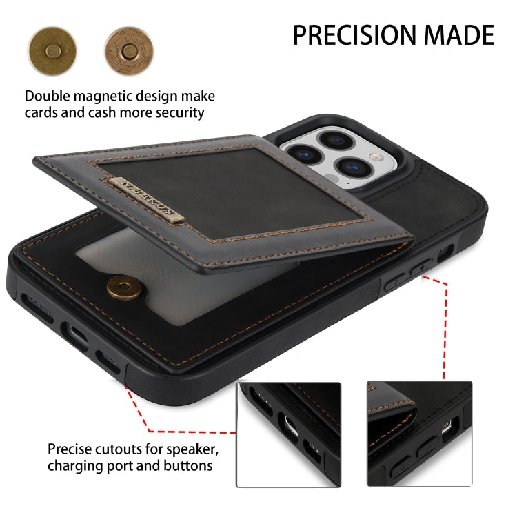 For iPhone 14 Pro N.BEKUS Vertical Flip Card Slot RFID Phone Case(Black) - HoMEdemic™ 