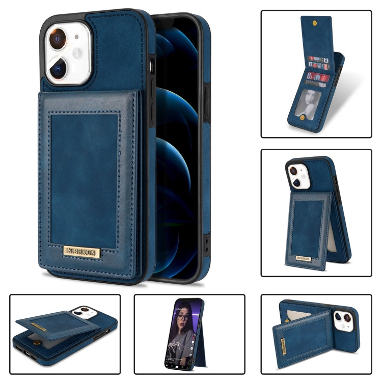 For iPhone 11 N.BEKUS Vertical Flip Card Slot RFID Phone Case (Blue) - HoMEdemic™ 