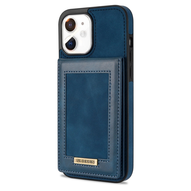 For iPhone 11 N.BEKUS Vertical Flip Card Slot RFID Phone Case (Blue) - HoMEdemic™ 