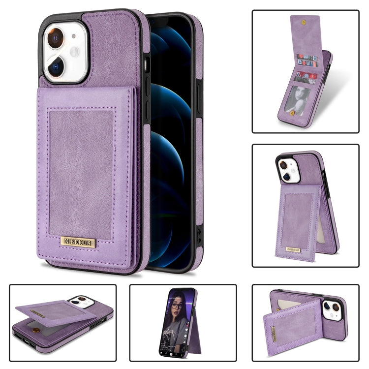 For iPhone 11 N.BEKUS Vertical Flip Card Slot RFID Phone Case (Purple) - HoMEdemic™ 