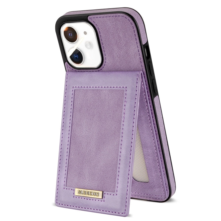 For iPhone 11 N.BEKUS Vertical Flip Card Slot RFID Phone Case (Purple) - HoMEdemic™ 