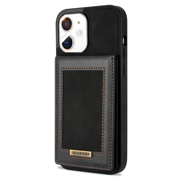 For iPhone 11 N.BEKUS Vertical Flip Card Slot RFID Phone Case (Black) - HoMEdemic™ 