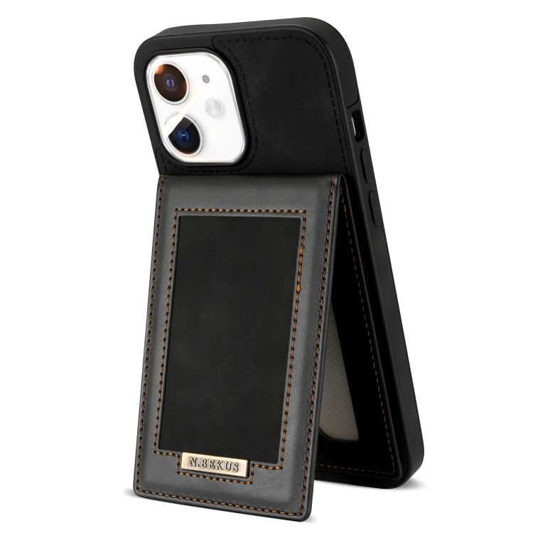 For iPhone 11 N.BEKUS Vertical Flip Card Slot RFID Phone Case (Black) - HoMEdemic™ 