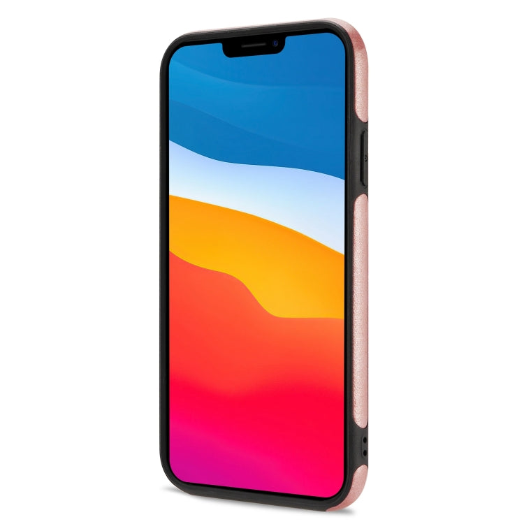 For iPhone X / XS N.BEKUS Vertical Flip Card Slot RFID Phone Case(Rose Gold) - HoMEdemic™ 