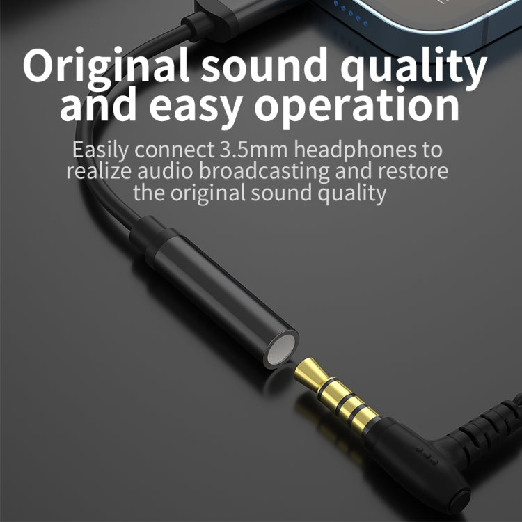 CVJ CM1 8 Pin Male to 3.5mm Female Earphone Audio Adapter(Black) - HoMEdemic™ 