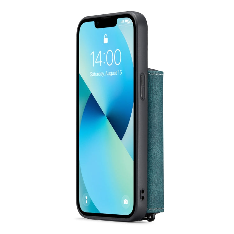 For iPhone 14 JEEHOOD Magnetic Zipper Wallet Leather Phone Case (Blue) - HoMEdemic™ 
