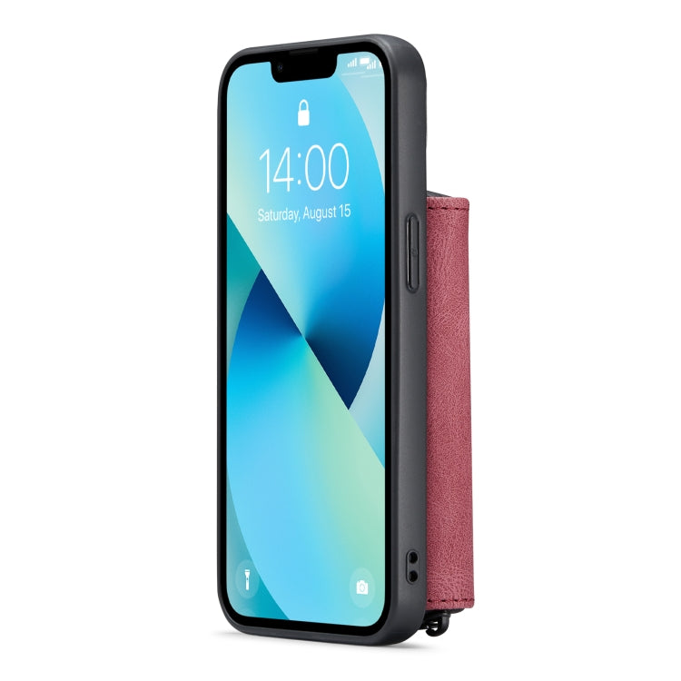 For iPhone 14 Plus JEEHOOD Magnetic Zipper Wallet Leather Phone Case (Red) - HoMEdemic™ 
