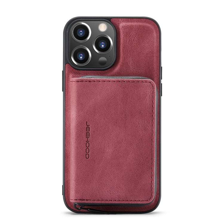For iPhone 14 Pro JEEHOOD Magnetic Zipper Wallet Leather Phone Case(Red) - HoMEdemic™ 