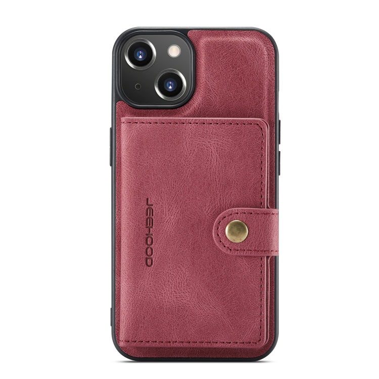 For iPhone 14 JEEHOOD Retro Magnetic Detachable Leather Phone Case (Red) - HoMEdemic™ 