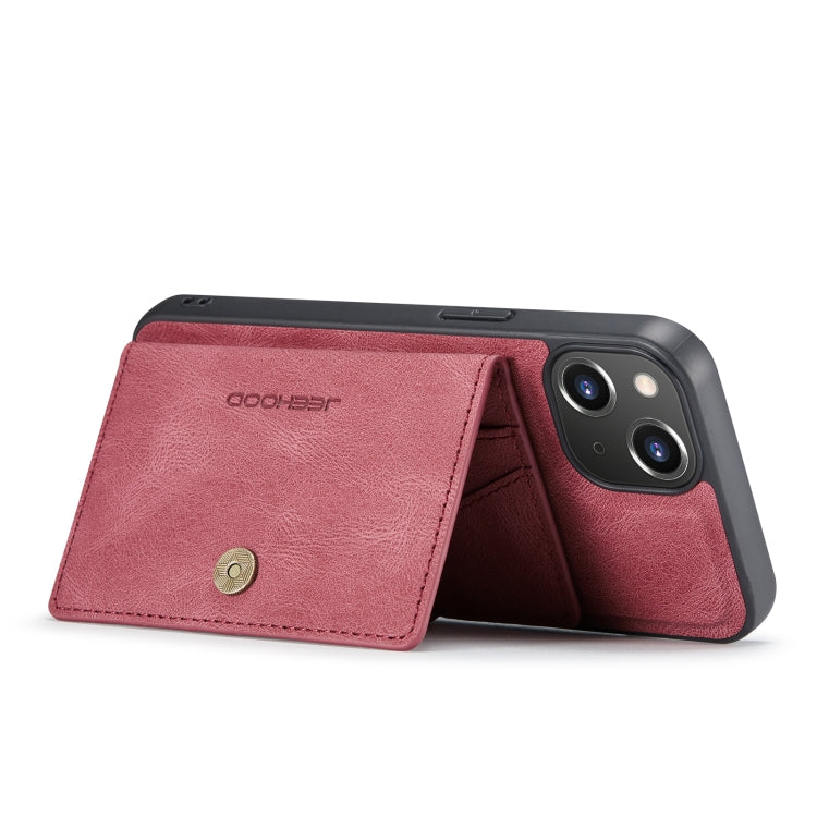 For iPhone 14 JEEHOOD Retro Magnetic Detachable Leather Phone Case (Red) - HoMEdemic™ 