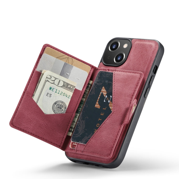 For iPhone 14 JEEHOOD Retro Magnetic Detachable Leather Phone Case (Red) - HoMEdemic™ 