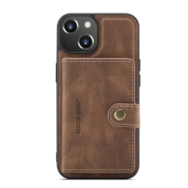 For iPhone 14 JEEHOOD Retro Magnetic Detachable Leather Phone Case (Brown) - HoMEdemic™ 