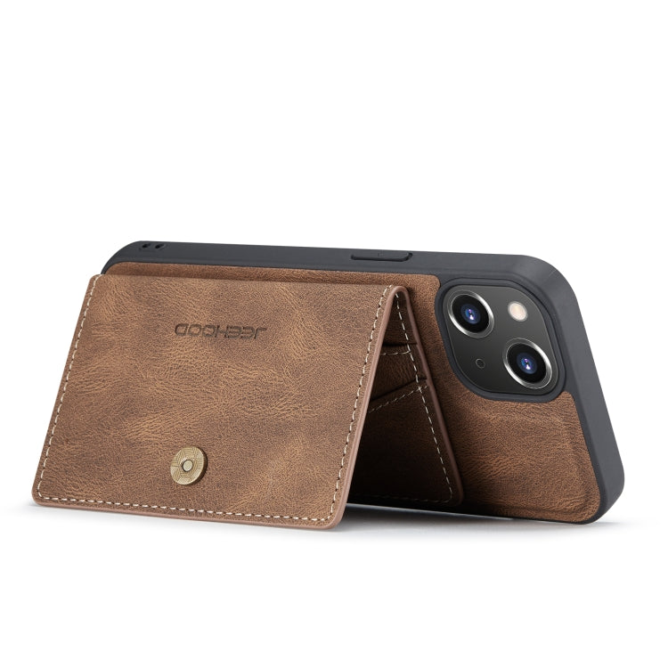 For iPhone 14 JEEHOOD Retro Magnetic Detachable Leather Phone Case (Brown) - HoMEdemic™ 