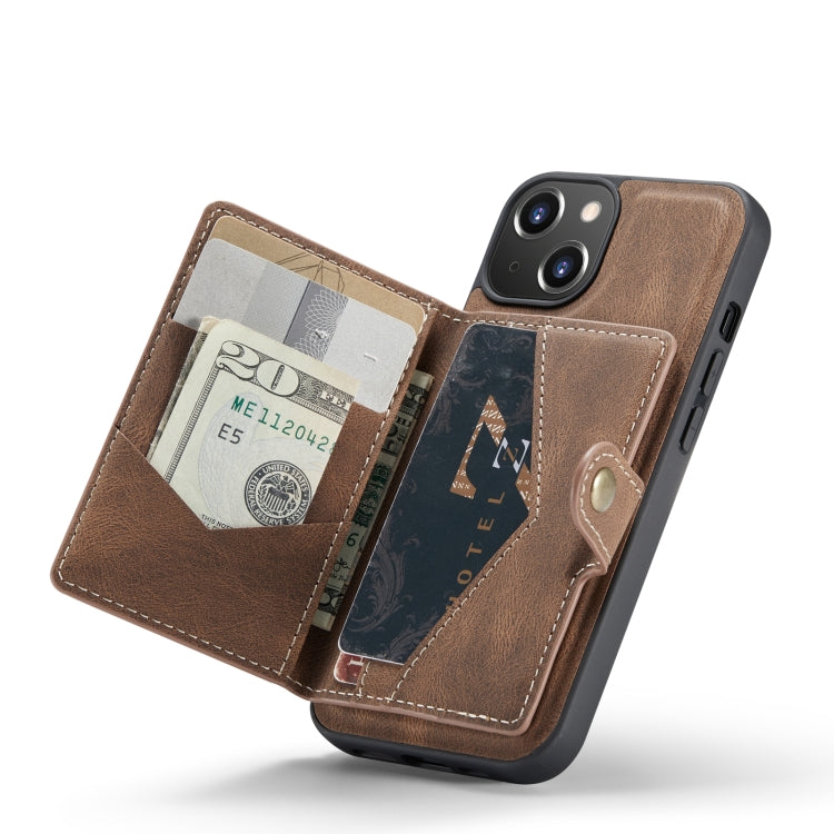 For iPhone 14 JEEHOOD Retro Magnetic Detachable Leather Phone Case (Brown) - HoMEdemic™ 