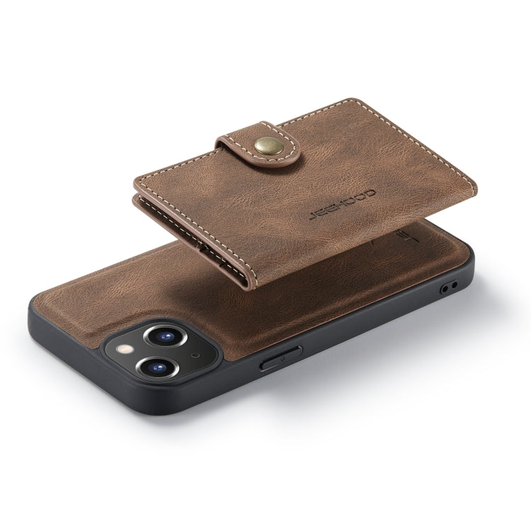 For iPhone 14 JEEHOOD Retro Magnetic Detachable Leather Phone Case (Brown) - HoMEdemic™ 