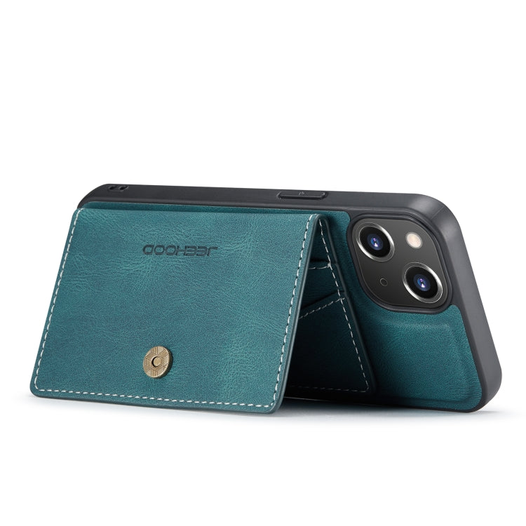 For iPhone 14 JEEHOOD Retro Magnetic Detachable Leather Phone Case (Blue) - HoMEdemic™ 