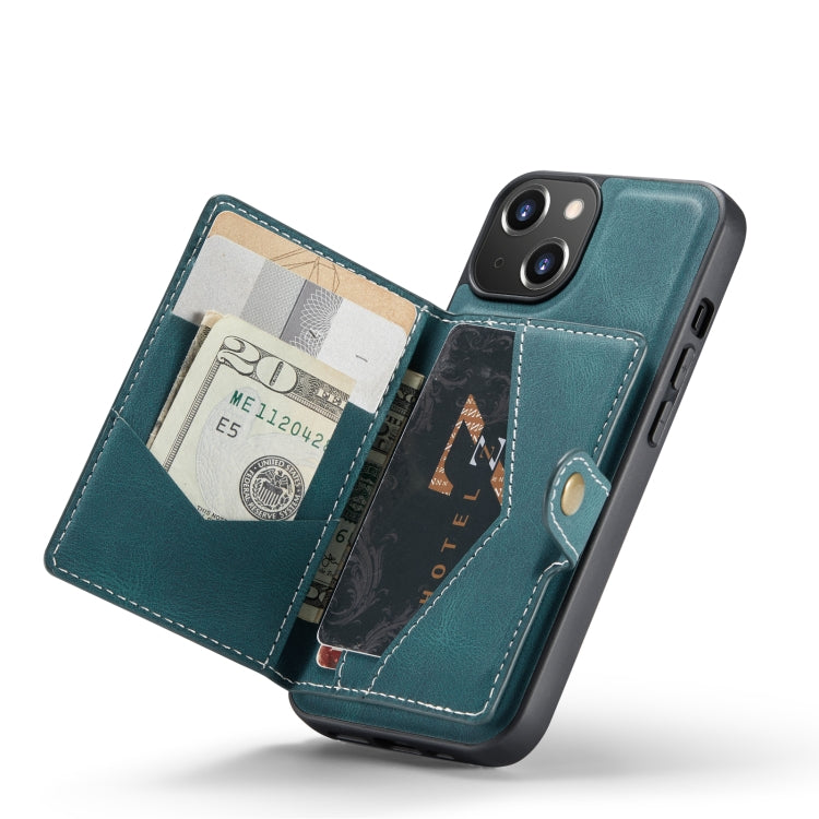 For iPhone 14 JEEHOOD Retro Magnetic Detachable Leather Phone Case (Blue) - HoMEdemic™ 