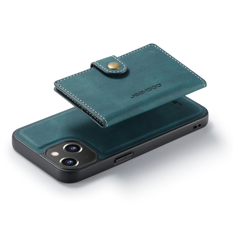 For iPhone 14 JEEHOOD Retro Magnetic Detachable Leather Phone Case (Blue) - HoMEdemic™ 