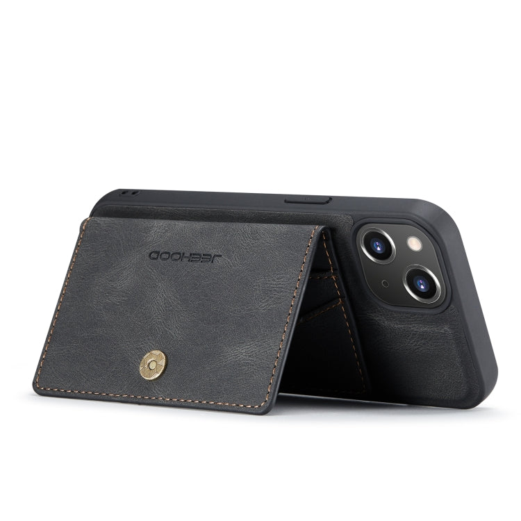 For iPhone 14 JEEHOOD Retro Magnetic Detachable Leather Phone Case (Black) - HoMEdemic™ 