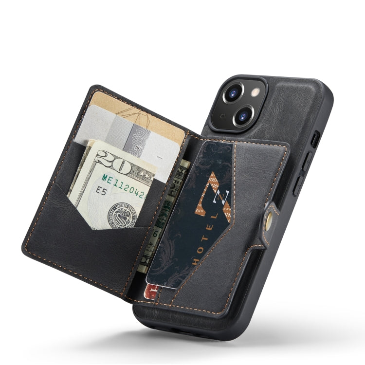 For iPhone 14 JEEHOOD Retro Magnetic Detachable Leather Phone Case (Black) - HoMEdemic™ 