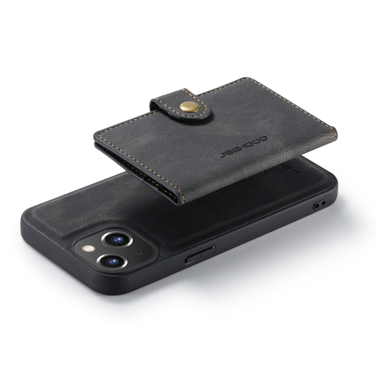 For iPhone 14 JEEHOOD Retro Magnetic Detachable Leather Phone Case (Black) - HoMEdemic™ 