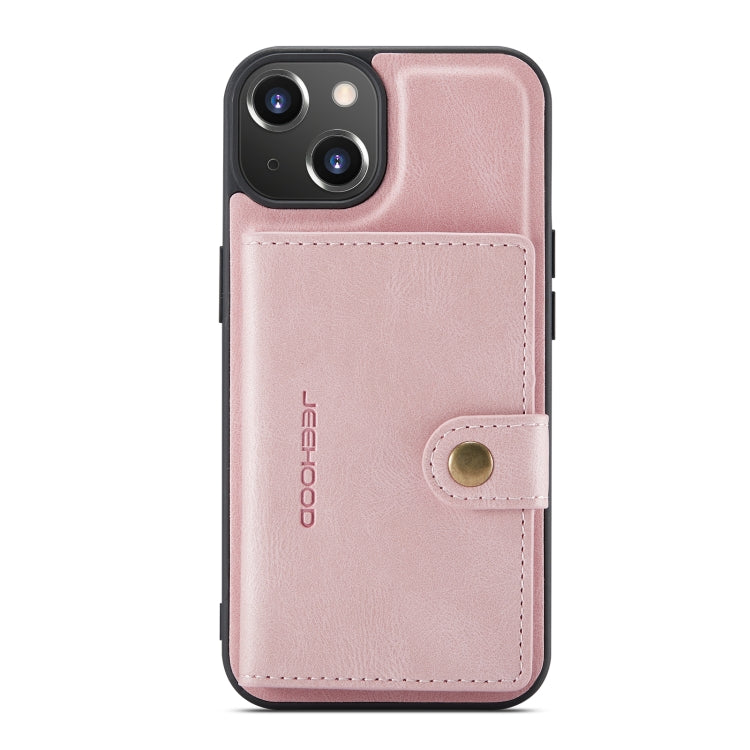 For iPhone 14 JEEHOOD Retro Magnetic Detachable Leather Phone Case (Pink) - HoMEdemic™ 