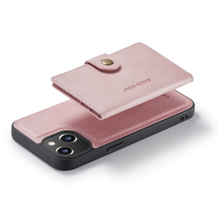 For iPhone 14 JEEHOOD Retro Magnetic Detachable Leather Phone Case (Pink) - HoMEdemic™ 