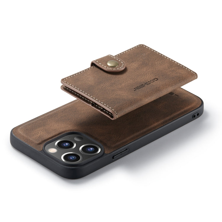 For iPhone 14 Pro Max JEEHOOD Retro Magnetic Detachable Leather Phone Case (Brown) - HoMEdemic™ 