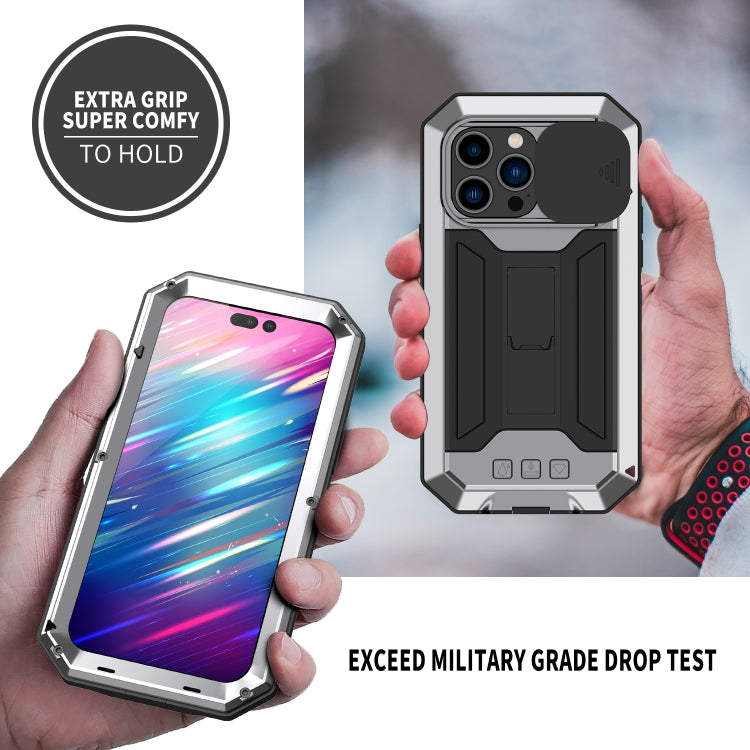 For iPhone 14 Pro R-JUST Shockproof Life Waterproof Dust-proof Case(Silver) - HoMEdemic™ 