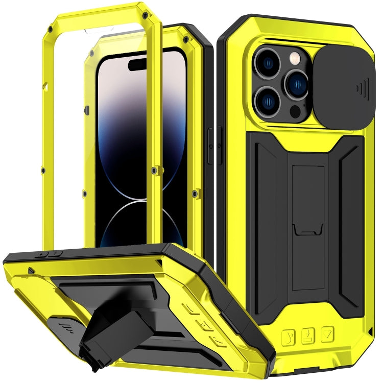 For iPhone 14 Pro R-JUST Shockproof Life Waterproof Dust-proof Case(Yellow) - HoMEdemic™ 