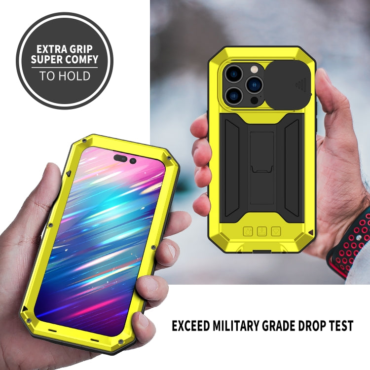 For iPhone 14 Pro R-JUST Shockproof Life Waterproof Dust-proof Case(Yellow) - HoMEdemic™ 
