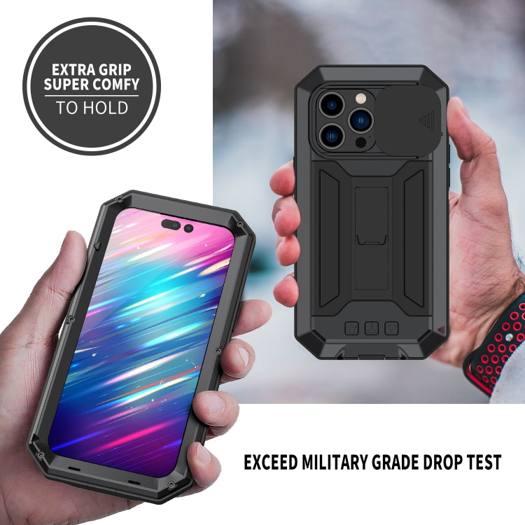 For iPhone 14 Pro R-JUST Shockproof Life Waterproof Dust-proof Case(Black) - HoMEdemic™ 