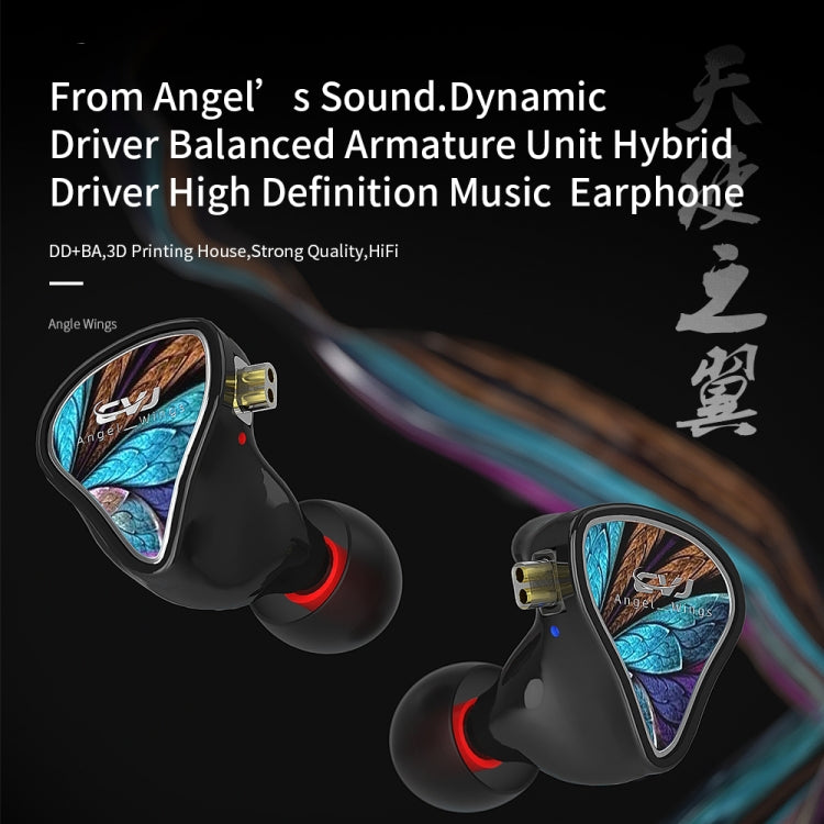 CVJ Angel Wings Hybrid Technology HiFi Music Wired Earphone With Mic - HoMEdemic™ 
