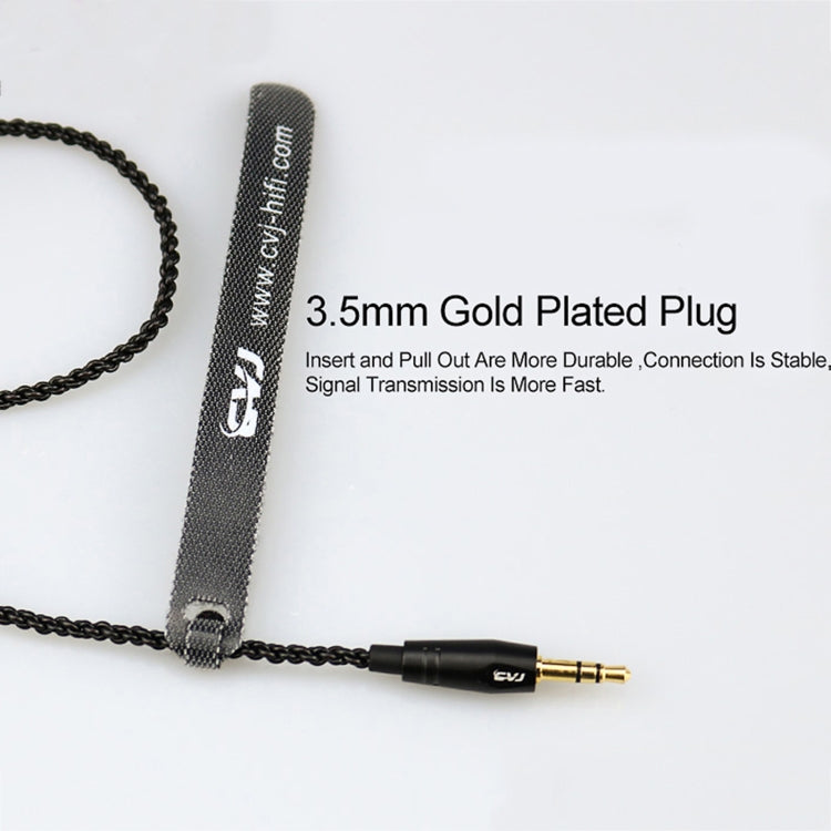 CVJ-V1 1.25m Oxygen-free Copper Silver Plated Upgrade Cable For 0.75mm Earphones, With Mic - HoMEdemic™ 