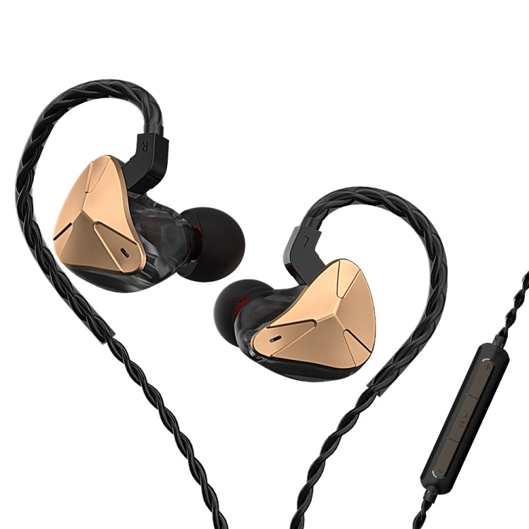 CVJ Demon Double Dynamic Coil HiFi Music Wired Earphone With Mic(Gold) - HoMEdemic™ 