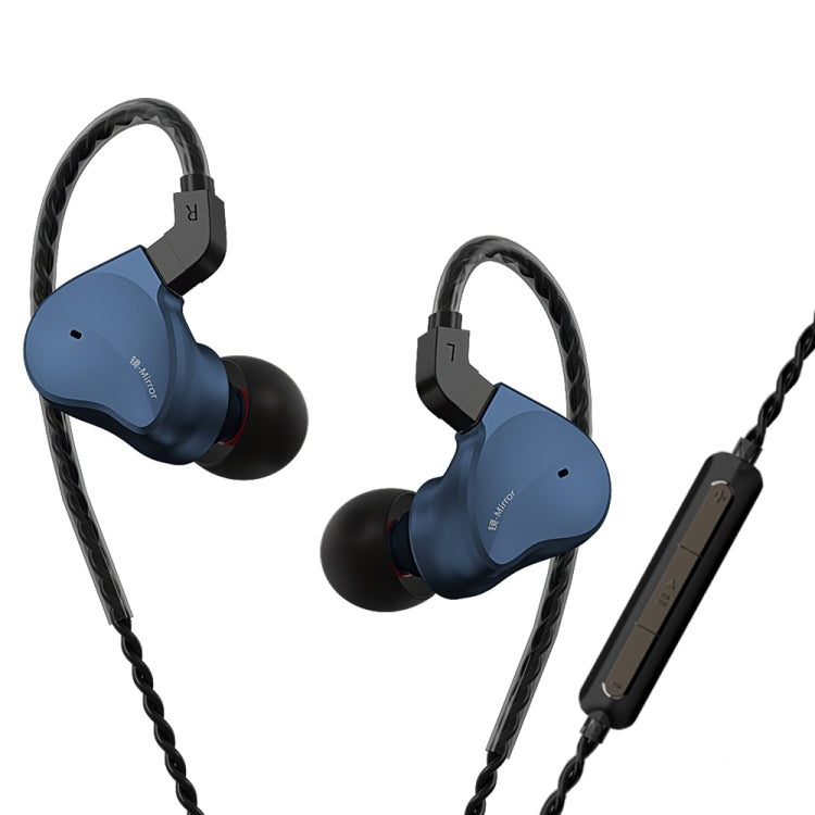 CVJ Mirror Hybrid Technology HiFi Music Wired Earphone With Mic(Blue) - HoMEdemic™ 
