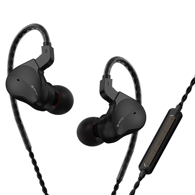 CVJ Mirror Hybrid Technology HiFi Music Wired Earphone With Mic(Black) - HoMEdemic™ 