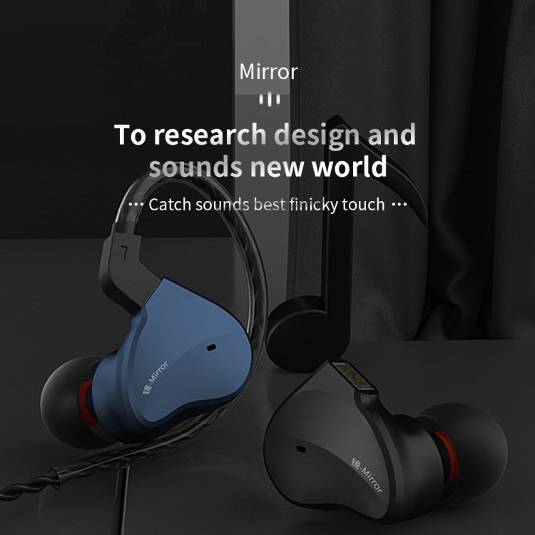 CVJ Mirror Hybrid Technology HiFi Music Wired Earphone With Mic(Blue) - HoMEdemic™ 