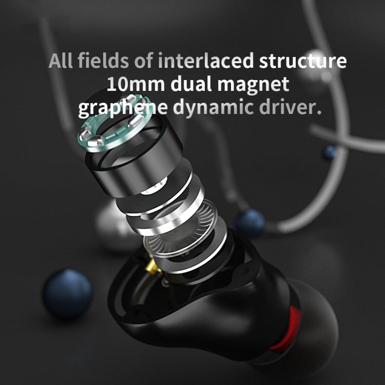 CVJ Mirror Hybrid Technology HiFi Music Wired Earphone With Mic(Black) - HoMEdemic™ 