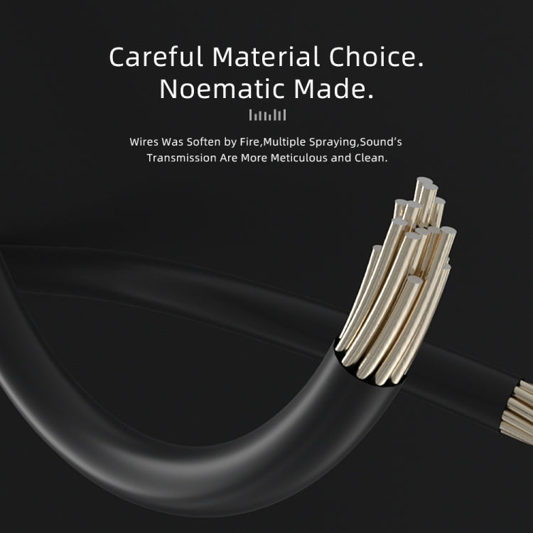 CVJ V2 1.25m Oxygen-free Copper Original 3.5mm Elbow Earphone Cable, Style:0.75mm No Mic(Black) - HoMEdemic™ 
