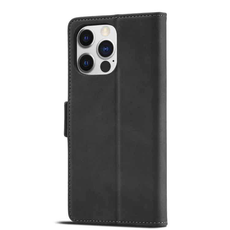 For iPhone 14 Pro Max Forwenw Dual-side Buckle Leather Phone Case (Black) - HoMEdemic™ 