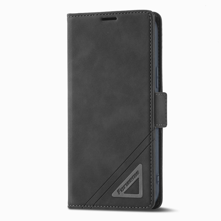 For iPhone 13 Forwenw Dual-side Buckle Leather Phone Case(Black) - HoMEdemic™ 