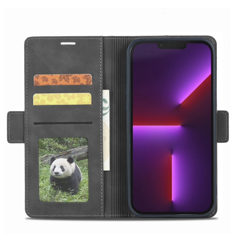 For iPhone 13 Forwenw Dual-side Buckle Leather Phone Case(Black) - HoMEdemic™ 