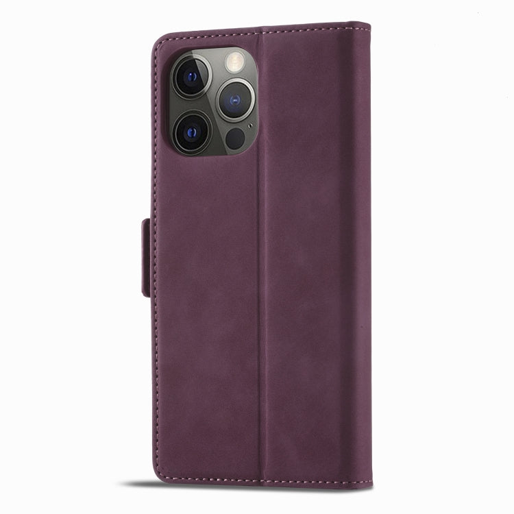 For iPhone 13 Pro Forwenw Dual-side Buckle Leather Phone Case (Wine Red) - HoMEdemic™ 