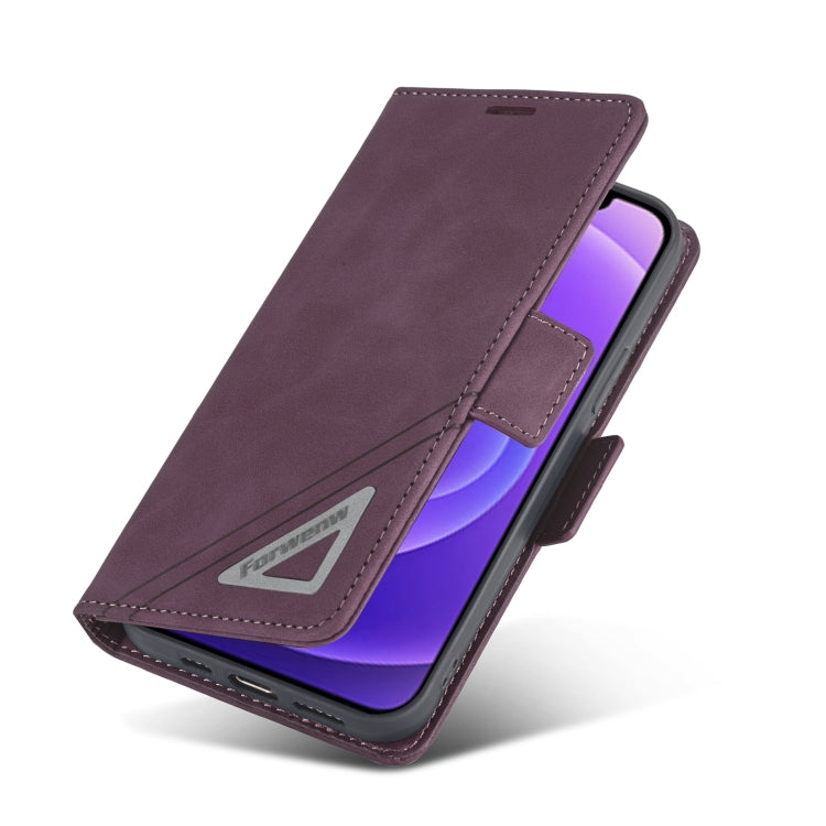For iPhone 12 mini Forwenw Dual-side Buckle Leather Phone Case (Wine Red) - HoMEdemic™ 