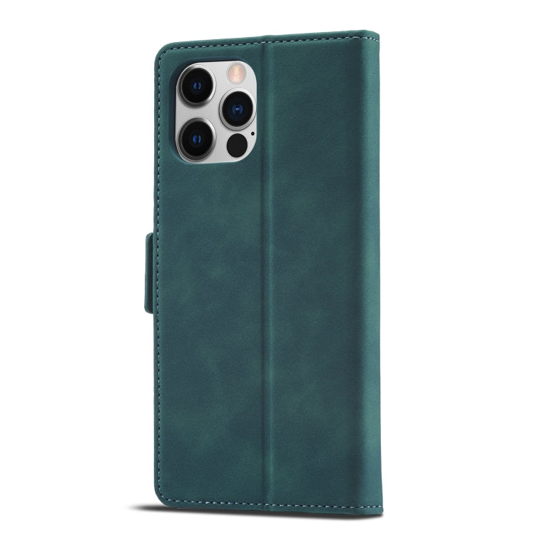 For iPhone 12 Pro Max Forwenw Dual-side Buckle Leather Phone Case(Dark Cyan) - HoMEdemic™ 