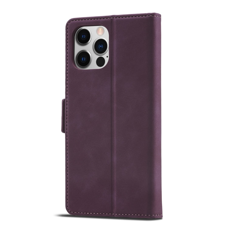 For iPhone 12 Pro Max Forwenw Dual-side Buckle Leather Phone Case(Wine Red) - HoMEdemic™ 